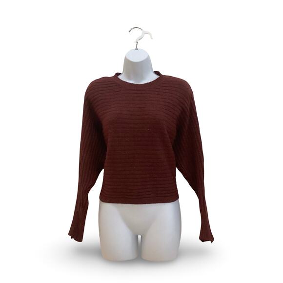 Pink Rose Cropped Sweater - Picture 1 of 7